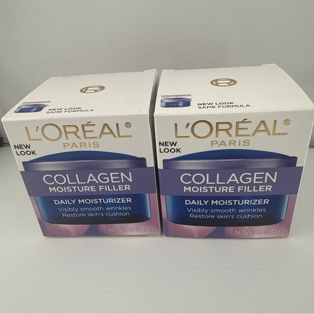 (2) L'Oreal Paris Collagen Moisture Filler - White and Purple Packaging